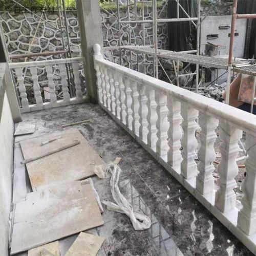 广西白栏杆大理石阳台楼梯扶手护栏罗马柱花瓶柱石柱欧式户外围栏