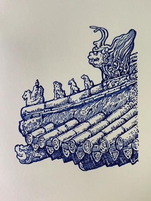 解锁古建筑的屋檐的基础画法_钢笔_建筑_速写_手帐_绘画_建筑手绘