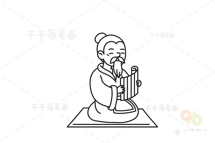 古代人物简笔画 亲子绘画
