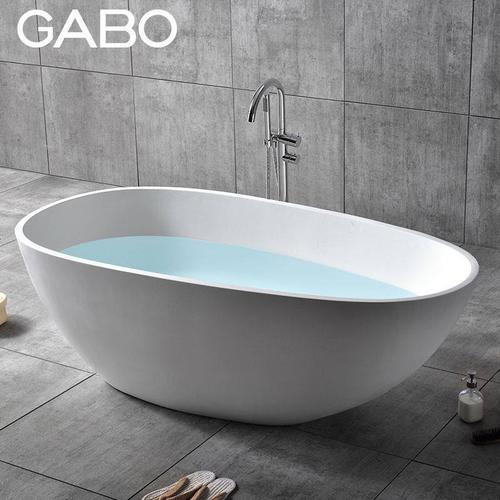 观博gabo8608个性人造石浴缸卫生间整体浴缸独1立式成人浴盆浴缸