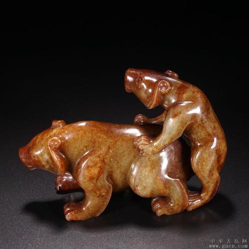 汉代:【和田玉熊摆件】