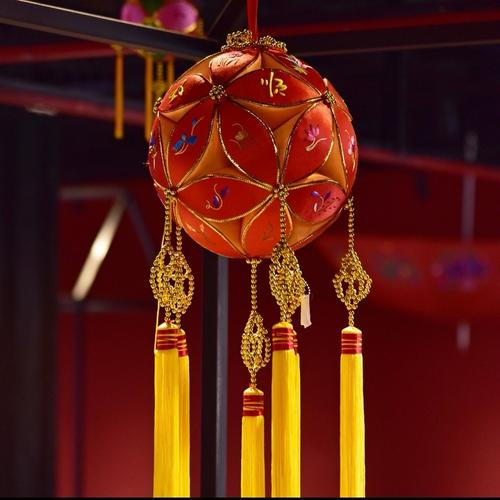 藤缠树绣球广西靖西壮族特色抛绣球民族舞蹈装饰25cm30cm大绣球纯手工