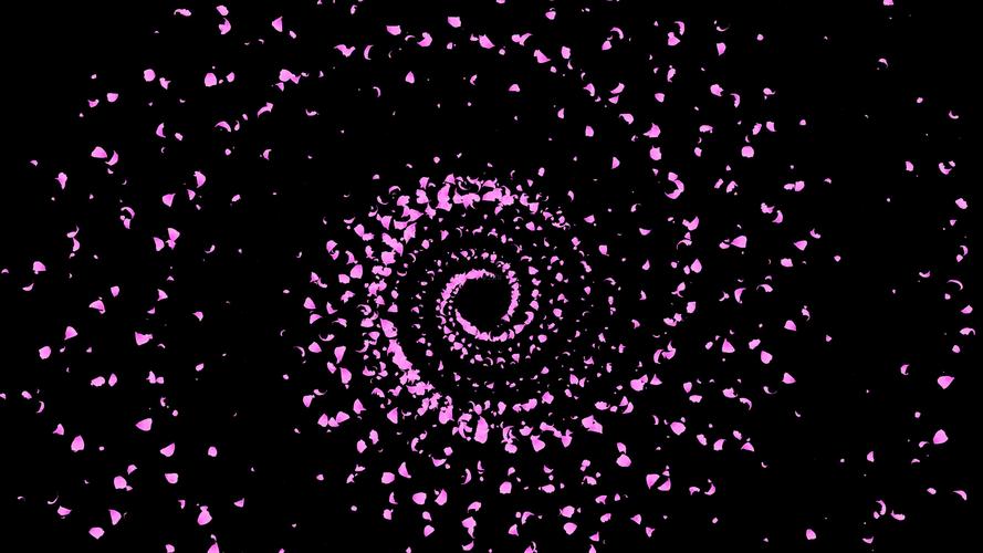 粉色花瓣旋转星辰(更多花瓣动画请进店选购_4000x2250_高清视频素材