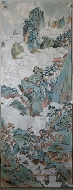 (习作二十九:临仇英《桃源仙境图》2015-5-30日)