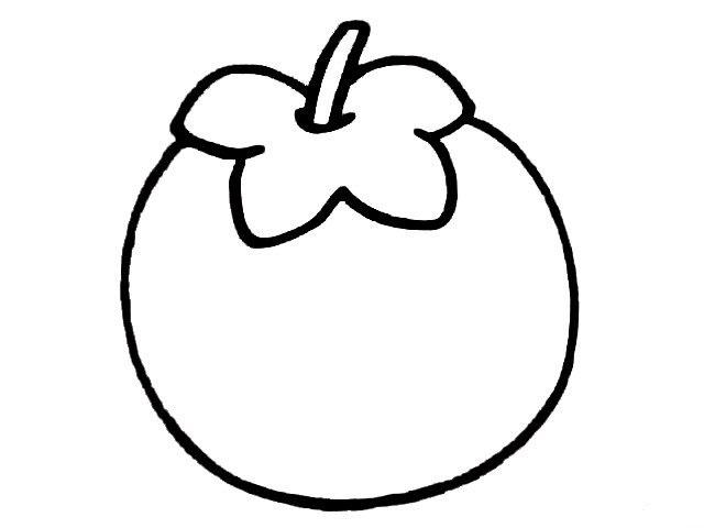 小灯笼柿子 - 果蔬简笔画 - 老师板报网