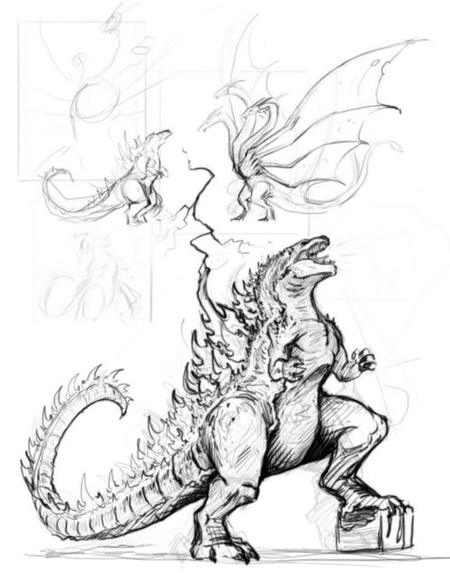 godzilla sketch by brianboyster