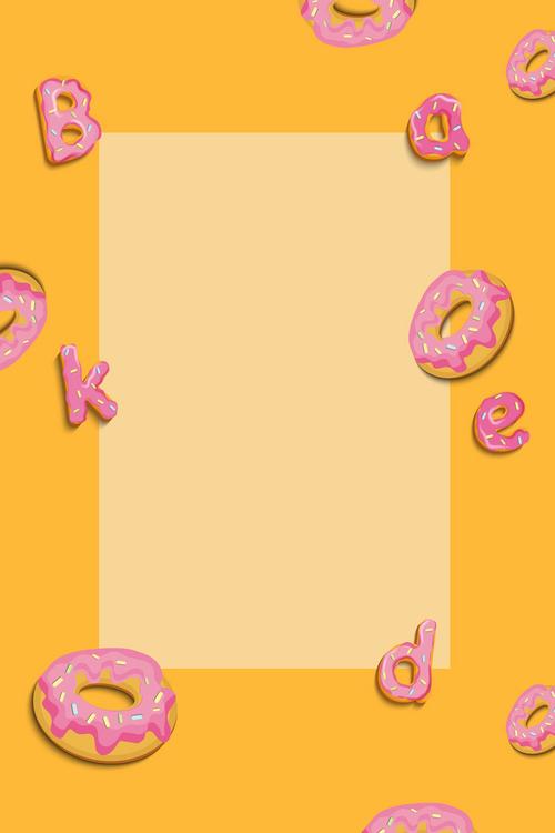 卡通手绘儿童可爱甜甜圈海报背景