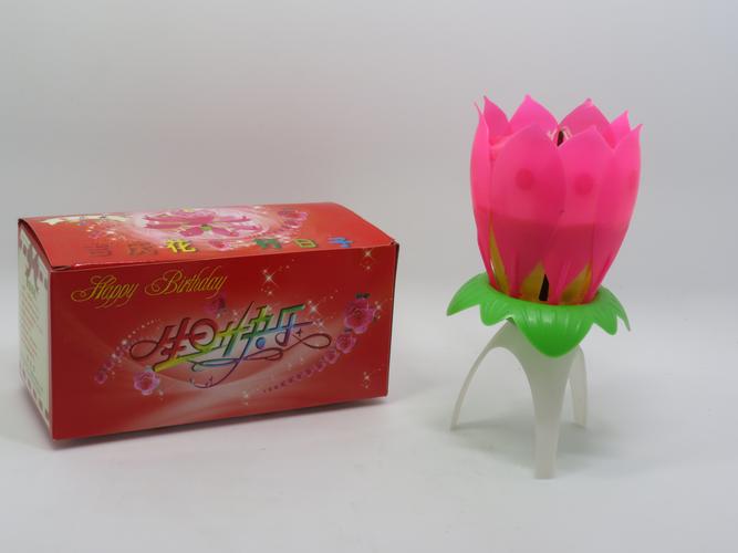 烟花蜡烛转向架旋转音乐生日蜡烛
