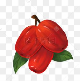 红色卡通红枣插画素材图片免费下载_高清psd_千库网