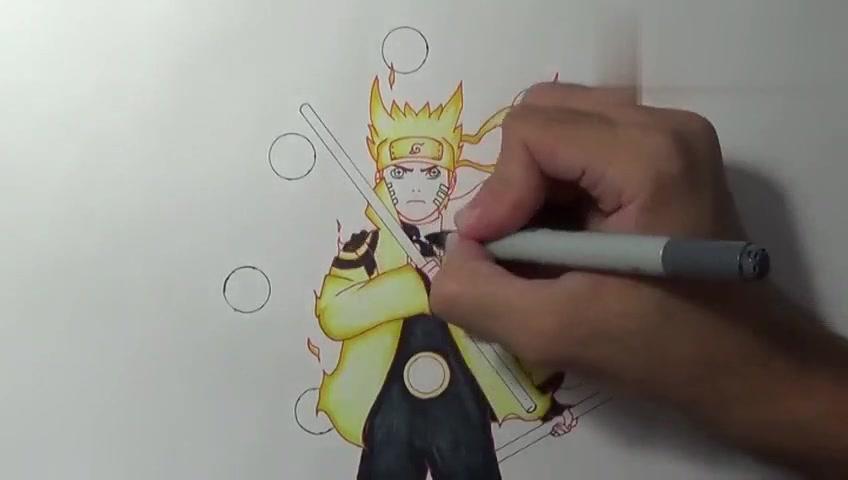 鸣人简笔画怎么画