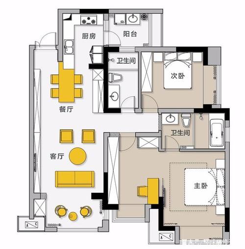 一人住118㎡豪华住宅,三房改成两房,空间更显档次与