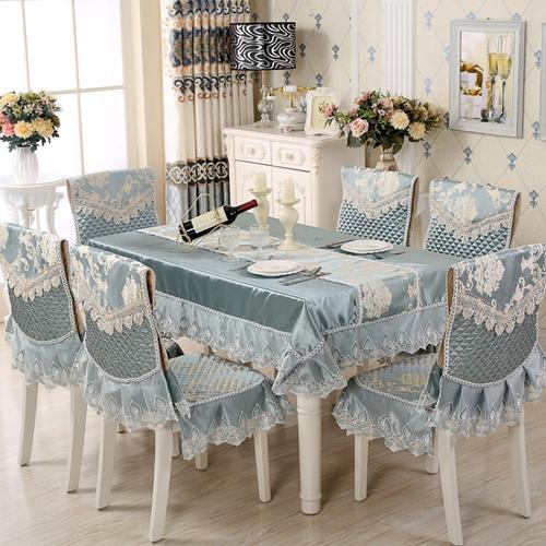 欧式餐椅垫套装加大椅垫布艺椅子套子餐桌布套装简约桌椅套