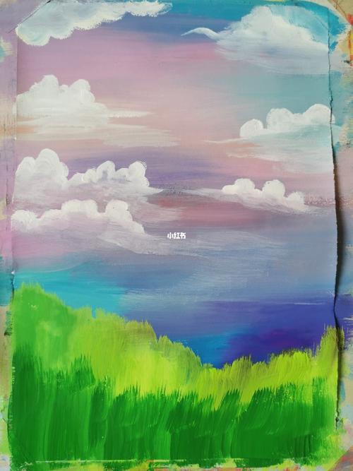 风景水粉画步骤图_风景_水粉画_美术_少儿美术_文化