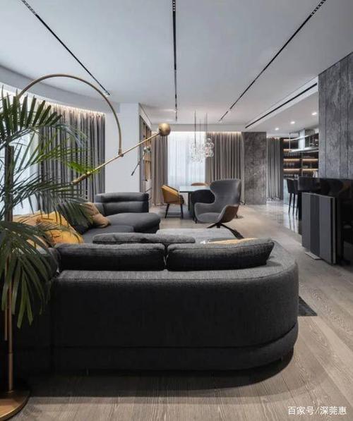 无主灯轻奢风豪宅装修,黑白灰配色真高级,全屋设计很炫酷!