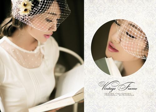 美女个人写真艺术照样片室内摄影纯色放大样图片素材psd相册模版【第