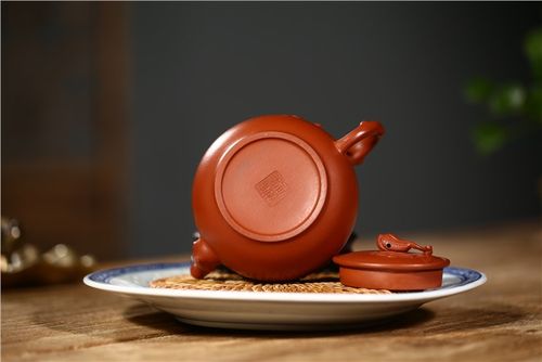 王志芳紫砂壶作品 原矿朱泥佛手壶 280cc 国家级工艺美术师 王志芳