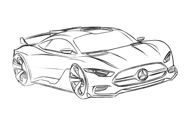 放弃鸥翼的新选择 奔驰amg超级跑车效果图