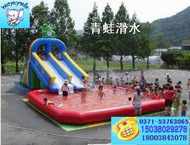 章鱼水滑梯,充气游泳池,夏季水上充气玩具,儿童滑梯游乐设备,水上游艺