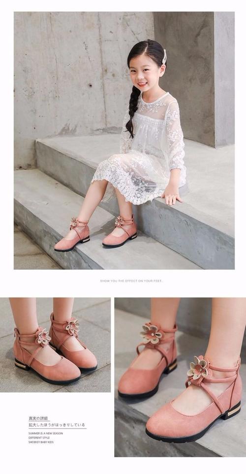 女童皮鞋单鞋秋季新款小女孩高跟鞋韩版儿童软底鞋宝宝公主鞋a37粉红