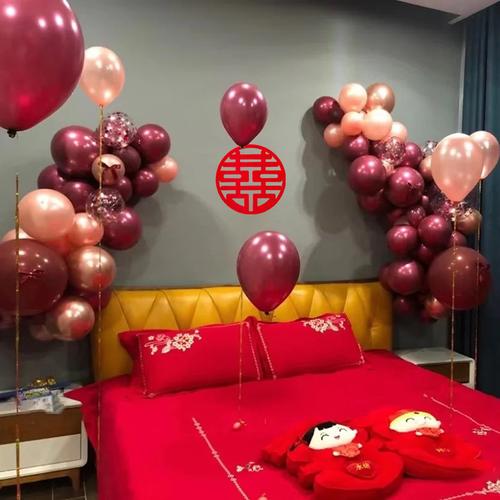 女方婚房装饰小红书同款结婚气球套餐背景墙新娘装扮