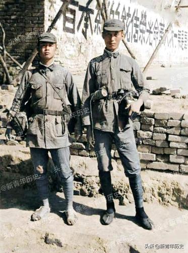 一组红军的真实彩色老照片,红一军团军装与众不同,陈赓微笑出镜