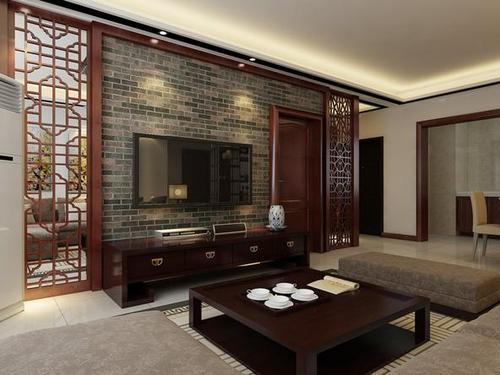 使得电视墙厚重而不沉闷.