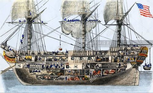 美海军风帆战舰.