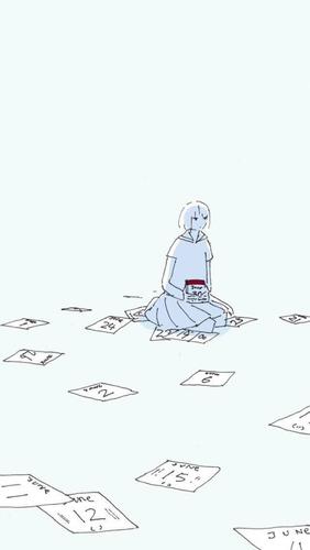 手绘 简约 插画 搞怪 日系 白底 壁纸 _差差君一