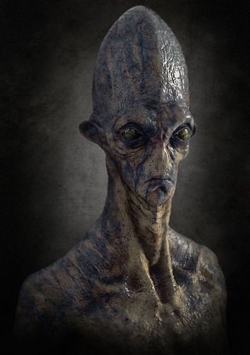 概念设计 外星人 怪物 雕刻 cg