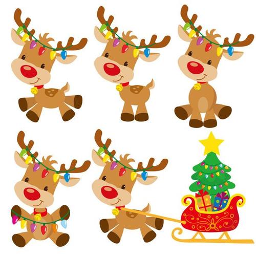 卡通圣诞麋鹿