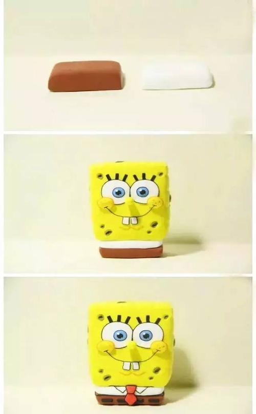 完善手脚部分,海绵宝宝就完成啦,再动手做一个派大星就更完美了