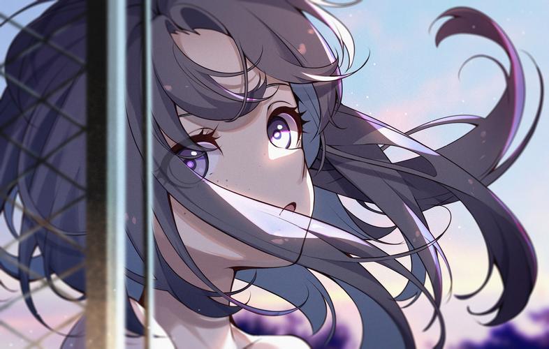 动漫女孩,红发,武士刀,绘画 - 念云动漫壁纸