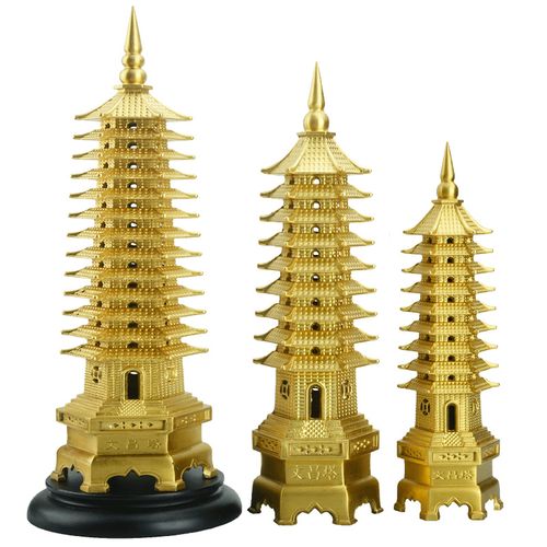 托塔李天王的塔纯铜文昌塔助学学业九层摆件考试摆件