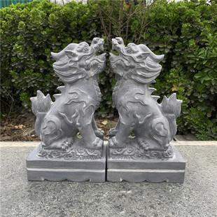 石雕朝天吼摆件天然石材雕刻望天吼蹬龙望君归工艺品青石朝天吼