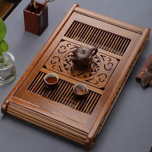 鸡翅木 span class=h>茶盘 /span>实木茶海家用 span class=h>花梨木 