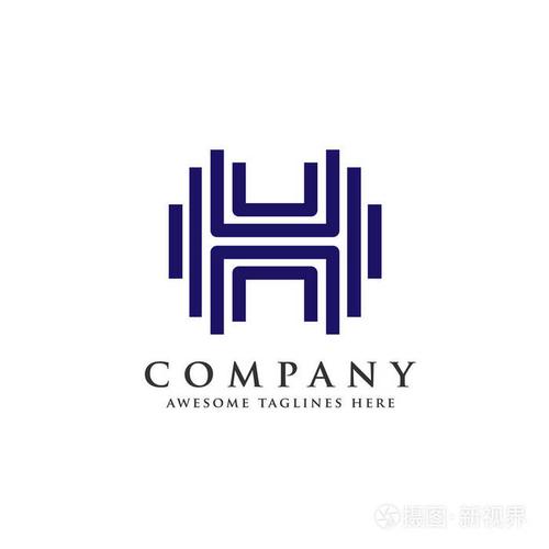 字母h 标志设计矢量图模板, 字母 h 标志矢量, 创意字母 h 字母标志