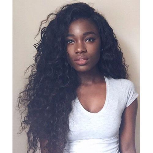 欧美热销假发 外贸时尚斜刘海长卷发黑人头套 厂家批发代发跨境专