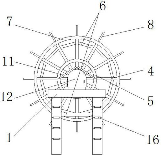cn213331375u_一种结构强度高的水车轮子有效