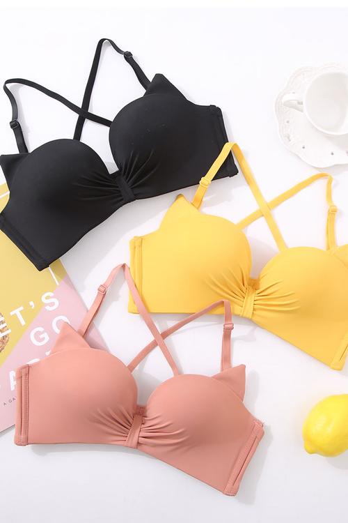 猫耳朵美背内衣女聚拢无钢圈无痕文胸性感学生小清新胸罩少女学生