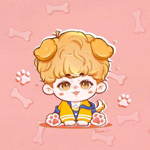 「可可爱爱的黄明昊q版头像」小狗汀