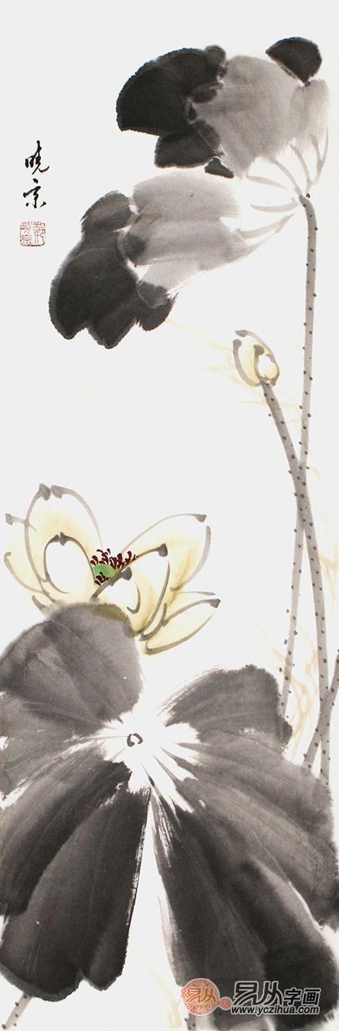 写意荷花国画欣赏,当代画荷的画家