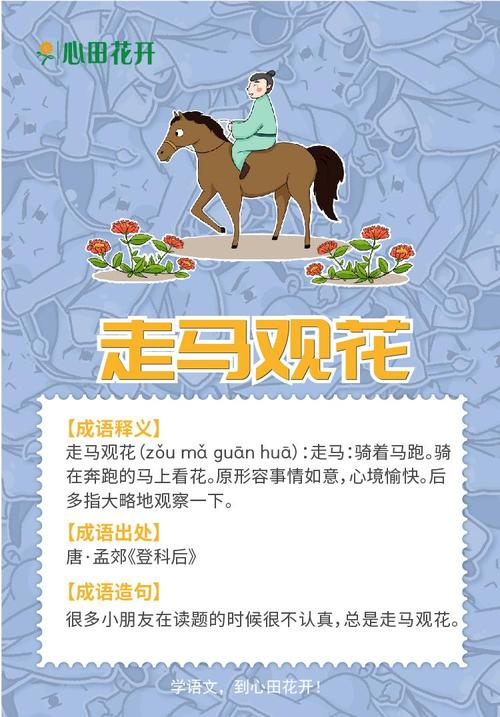 看图猜成语走马观花