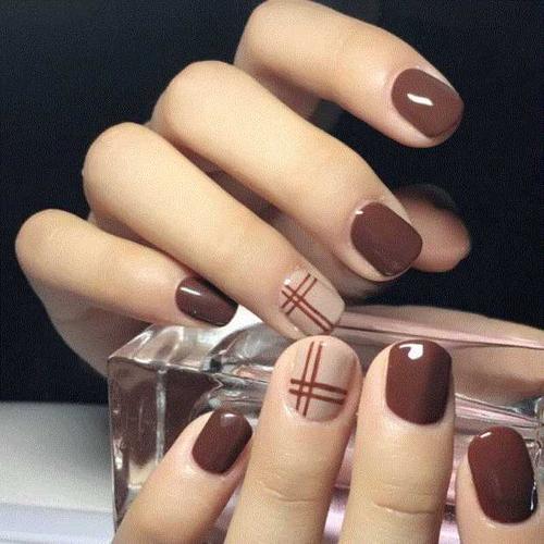 韩美甲图片纯色纯色美甲图片