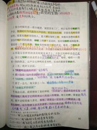 16《表里的生物》课文批注_语文_教育_小学教育
