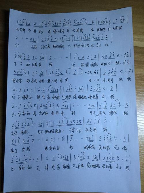 曲婉婷的爱的勇气的数字简谱