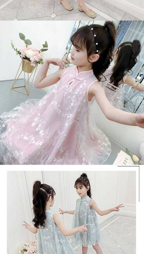 2020女童夏款连衣裙公主裙儿童5岁6汉服旗袍小女孩网纱裙洋气宽松