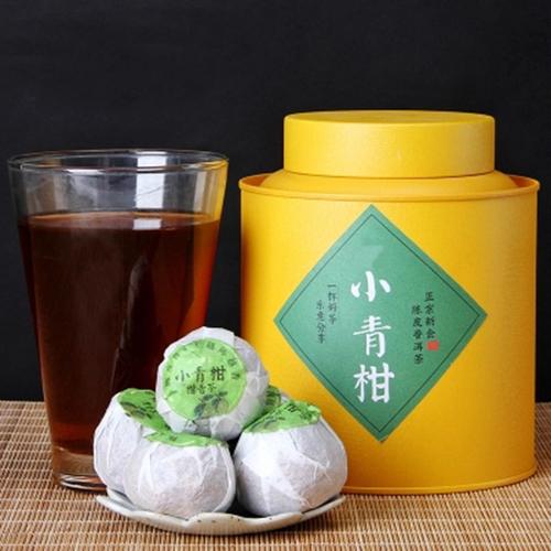 筱青柑茶叶旗舰店 新会小青柑柑橘宫廷普洱茶桔普茶新会陈皮熟茶250g