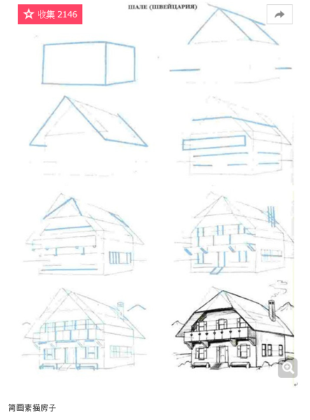 简易素描房子怎么画-----图片