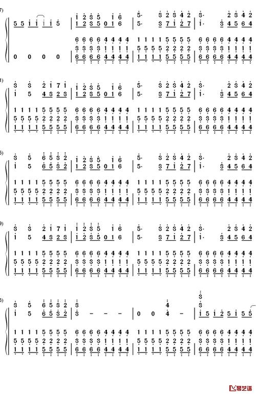 弱虫モンブラン钢琴简谱-数字双手-gumi メグッポイド