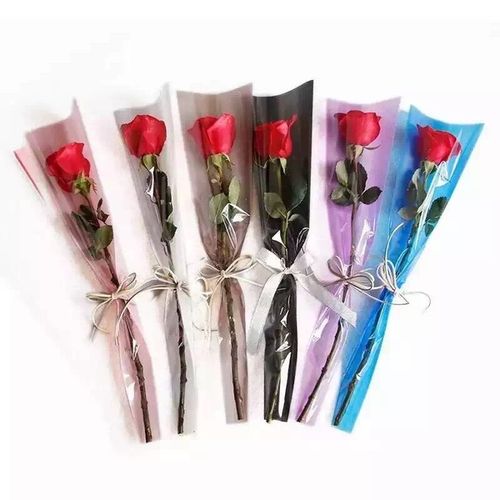 透明印花塑料玻璃纸圣诞节鲜花礼品包装纸花店鲜花材料花束包装纸